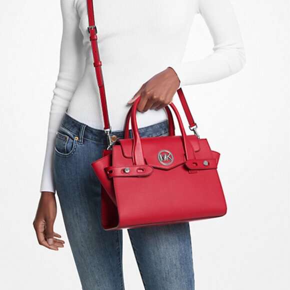 Michael Kor Carmen Medium Belted Satchel (Retails $558.00) - Picture 4 of 8